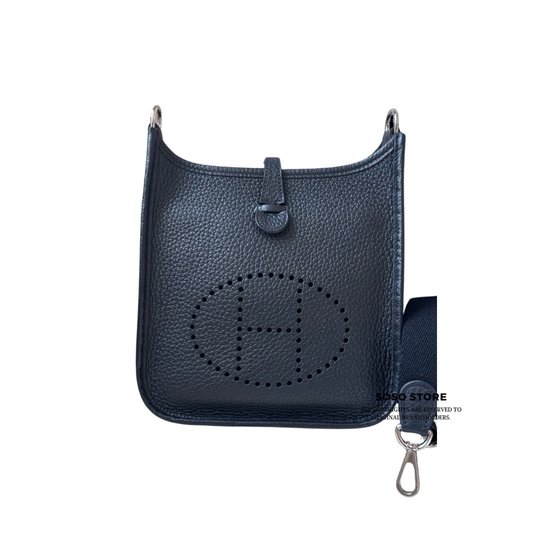 Hermes Evelyne Mini 16 Bag - Noir / Shw