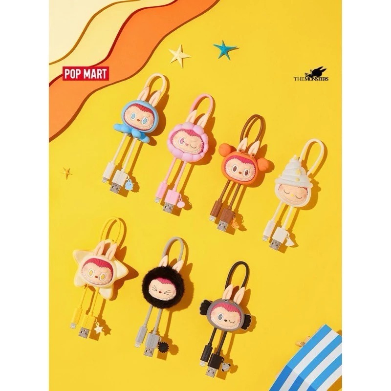 【現貨】POP MART 泡泡瑪特 THE MONSTERS LABUBU 醉愛在海邊系列 數據線 充電線 盲抽