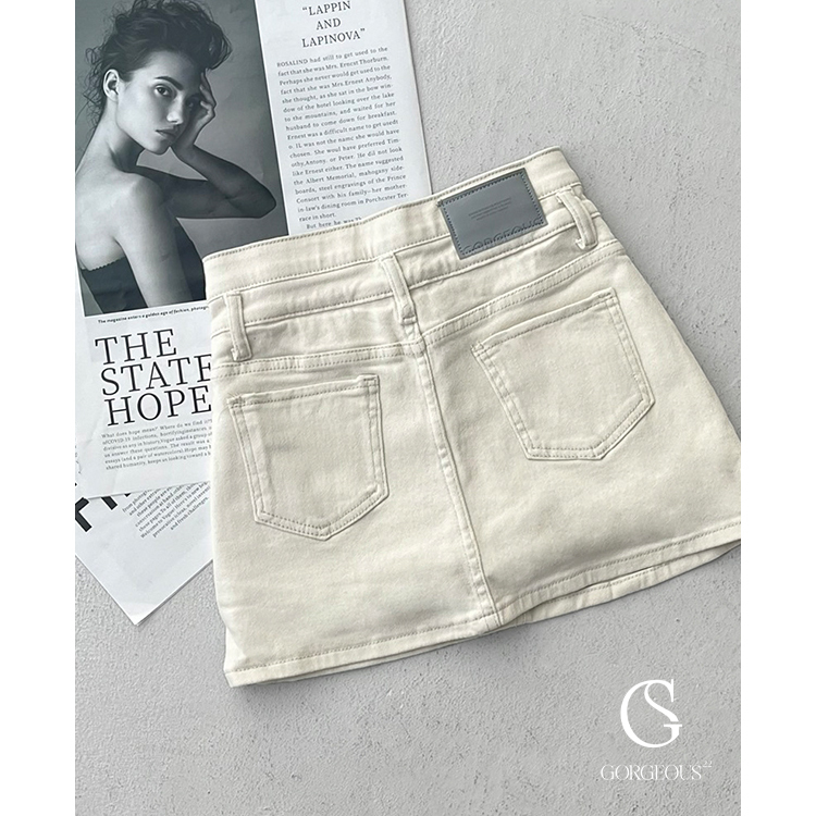 N042 現貨「X版2.0 高磅彈力奶油窄裙」