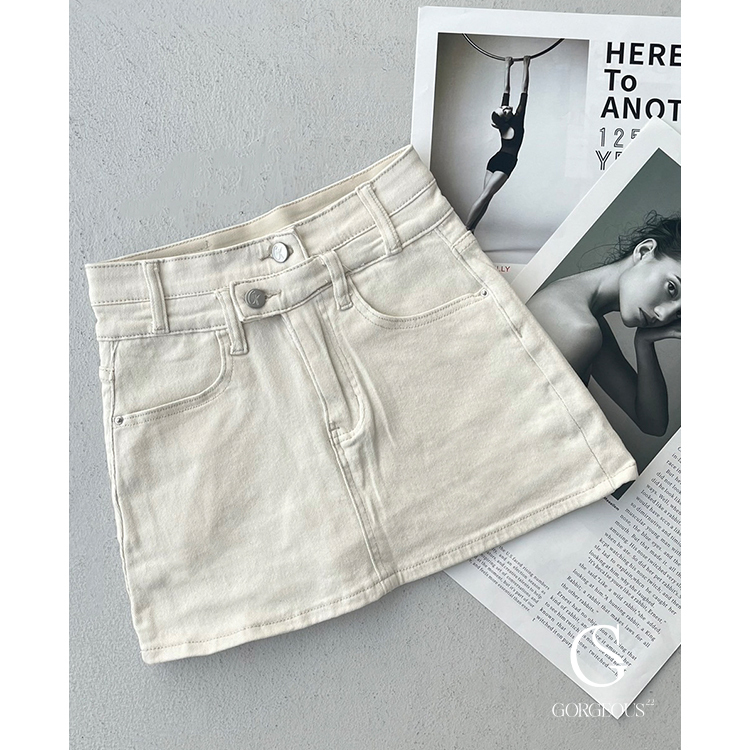 N042 現貨「X版2.0 高磅彈力奶油窄裙」