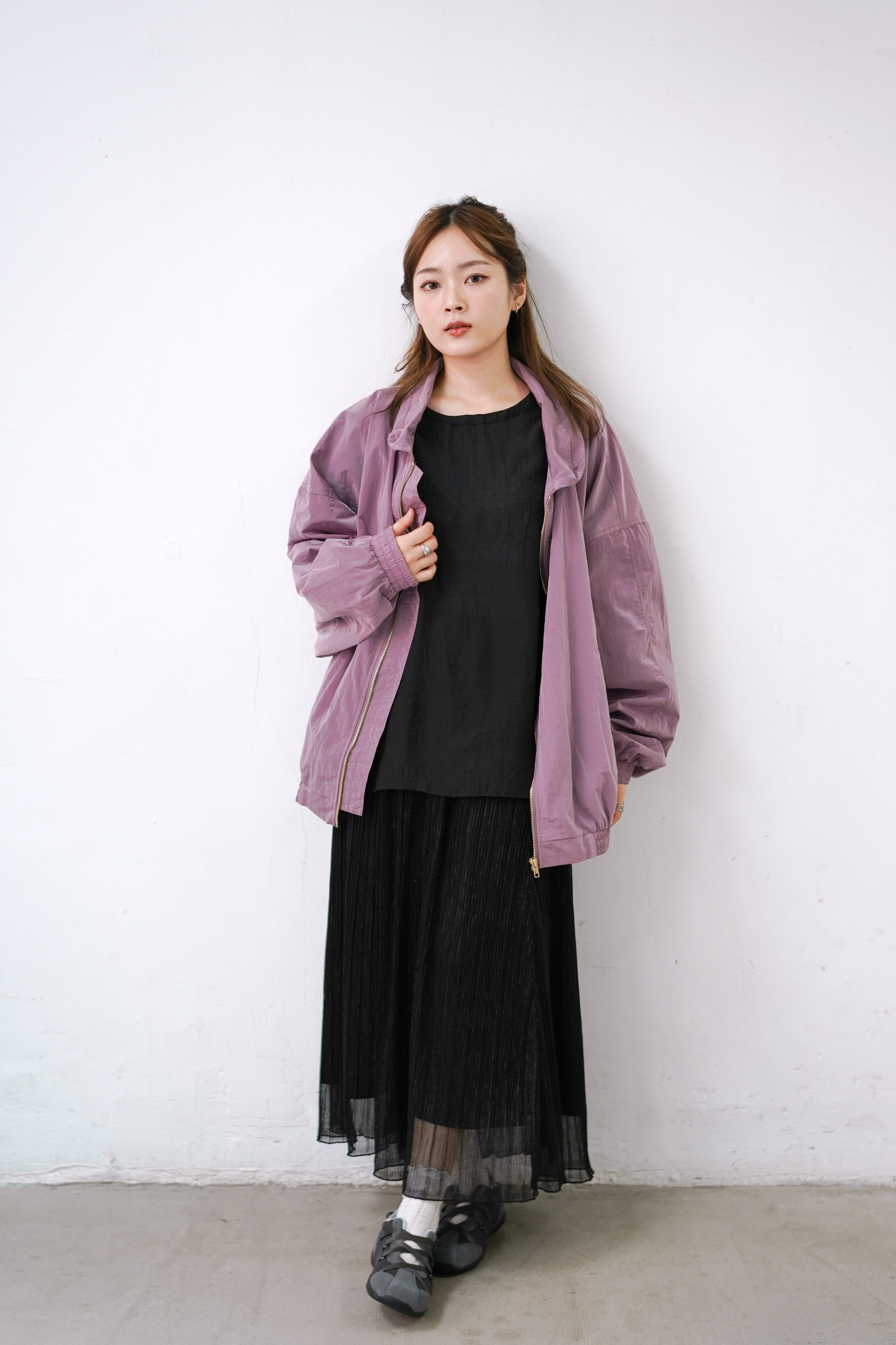 Unisex 風格尼龍拉鍊外套 - JK43336