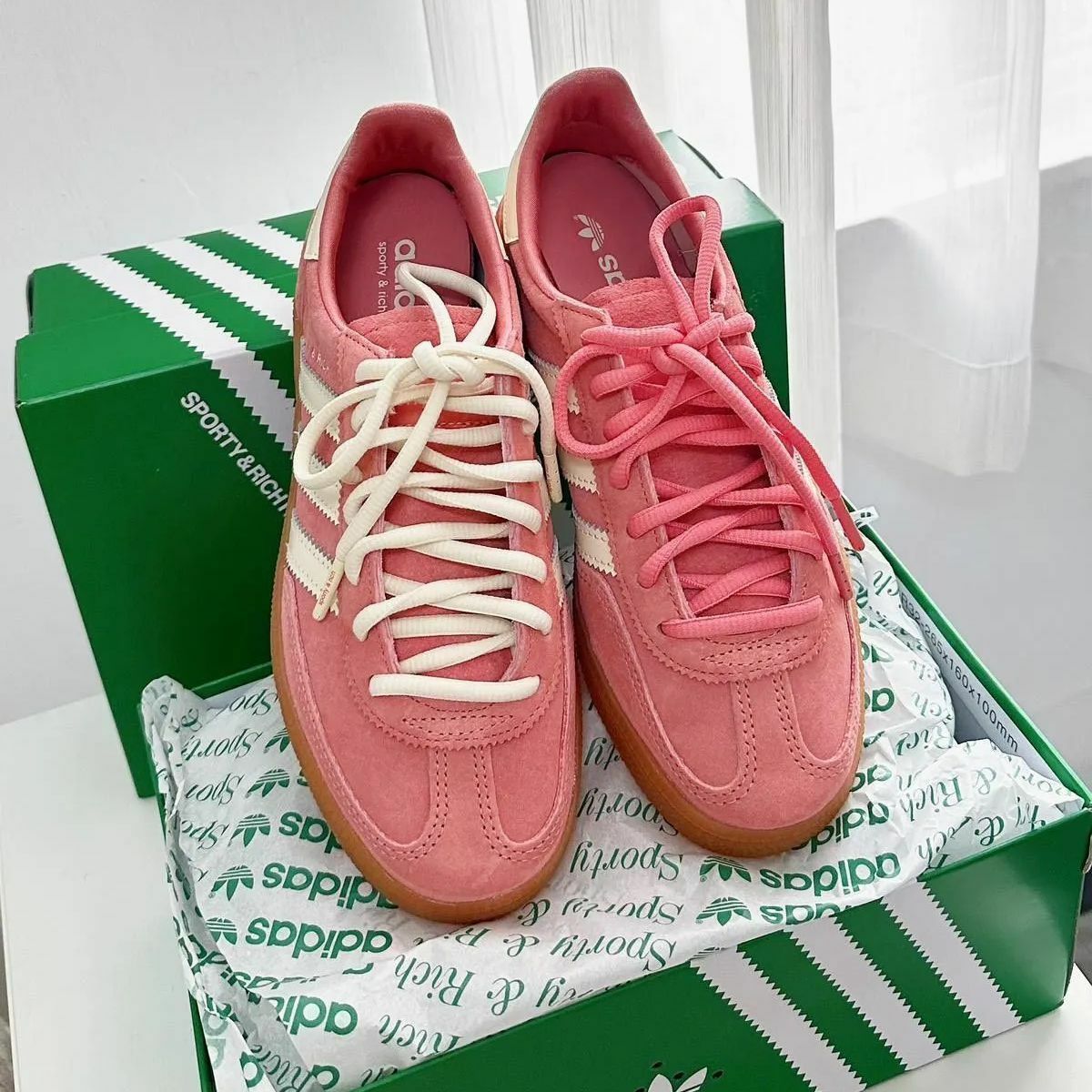 Adidas Originals Handball Spezial Sporty & Rich 粉橘 焦糖 復古鞋 IH2610