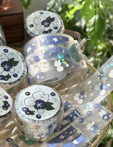 Mewmewbeam | 貓貓與藍莓 割型膠帶 (5157)