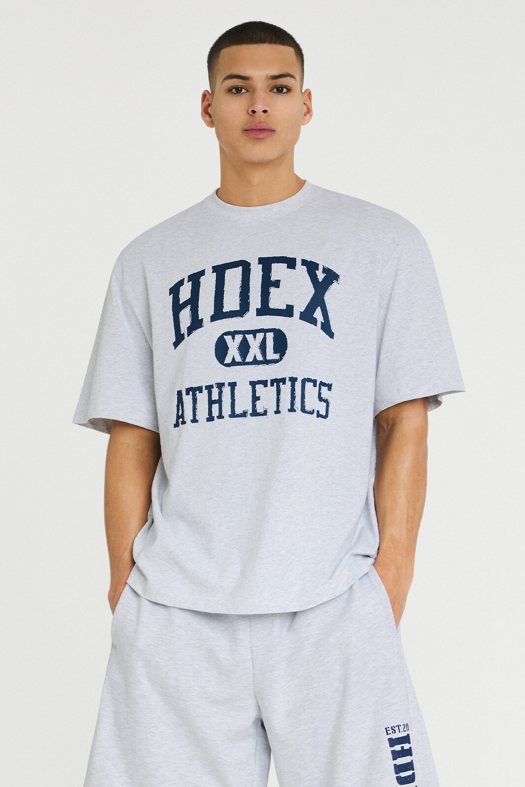 HDEX Varsity Short Sleeve - MELANGE WHITE