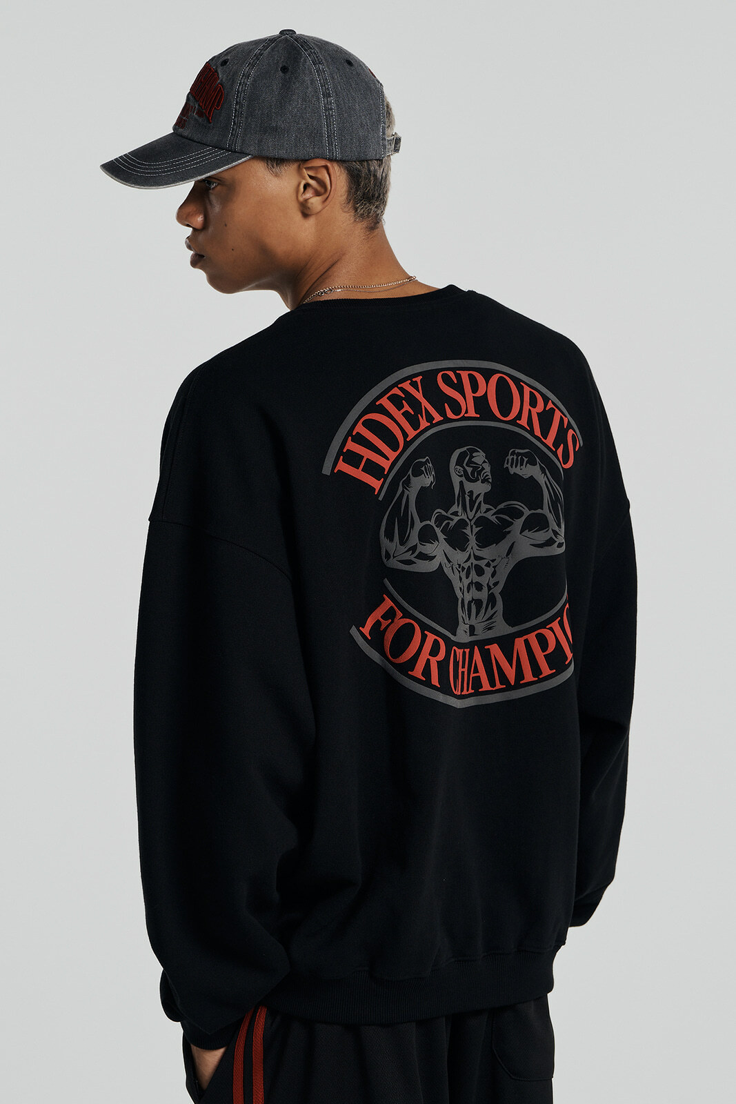 HDEX Double Biceps Sweatshirt - BLACK