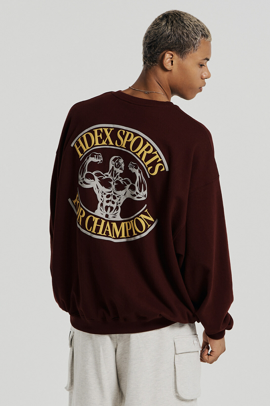 HDEX Double Biceps Sweatshirt - RED BRICK