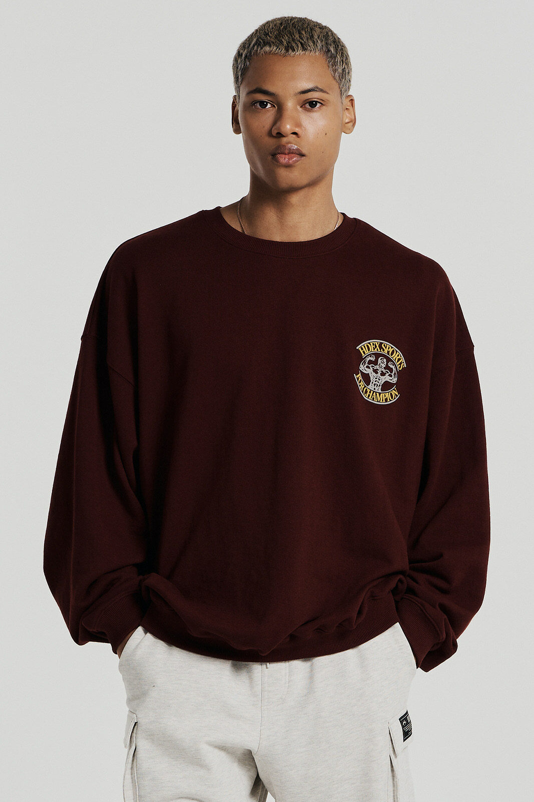 HDEX Double Biceps Sweatshirt - RED BRICK