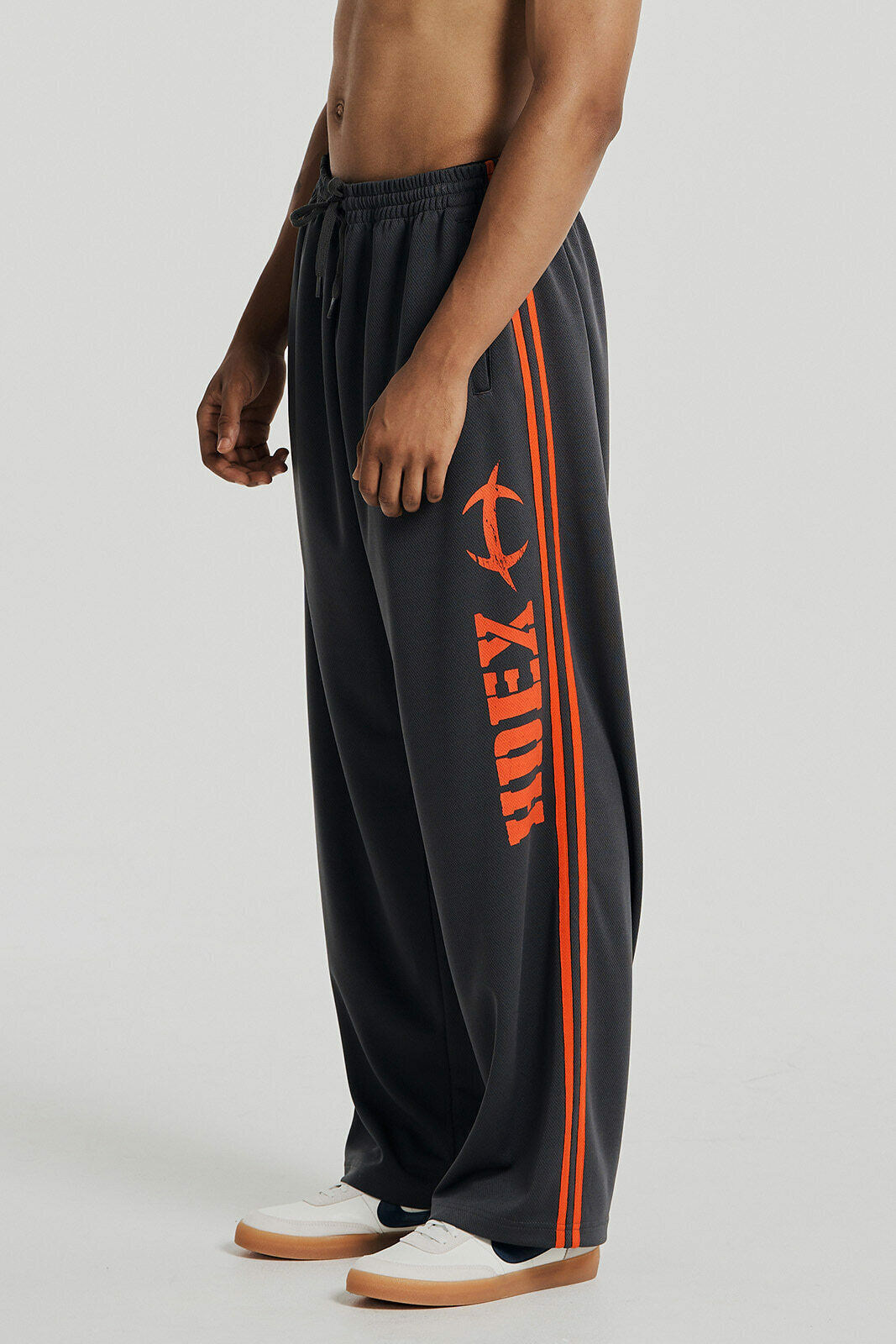 HDEX Giant Fit Mesh Wide Pants - CHARCOAL