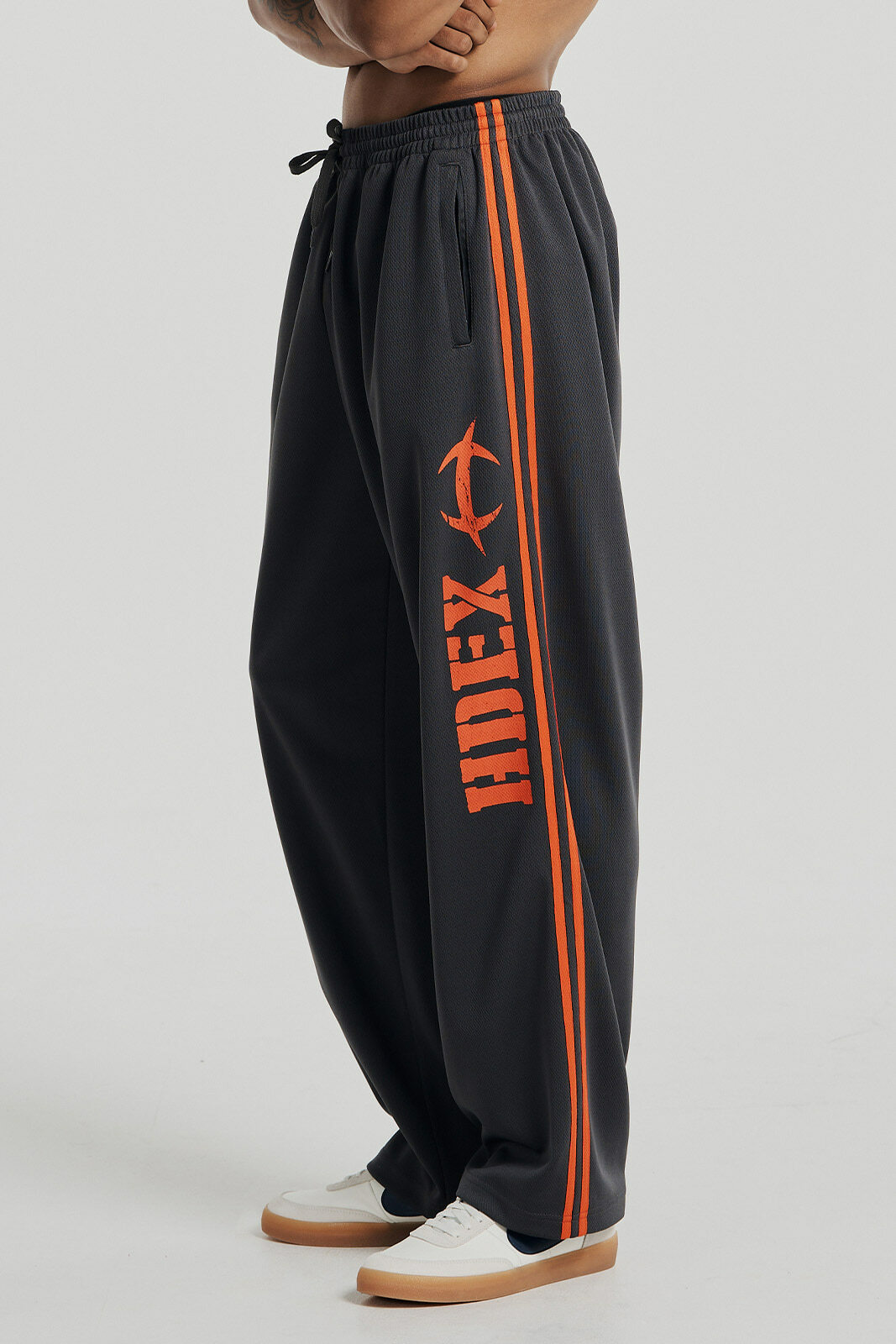 HDEX Giant Fit Mesh Wide Pants - CHARCOAL