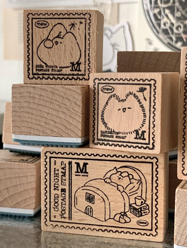 Mewmewbeam｜貓貓復古木頭印章 Ver.2（共四種）