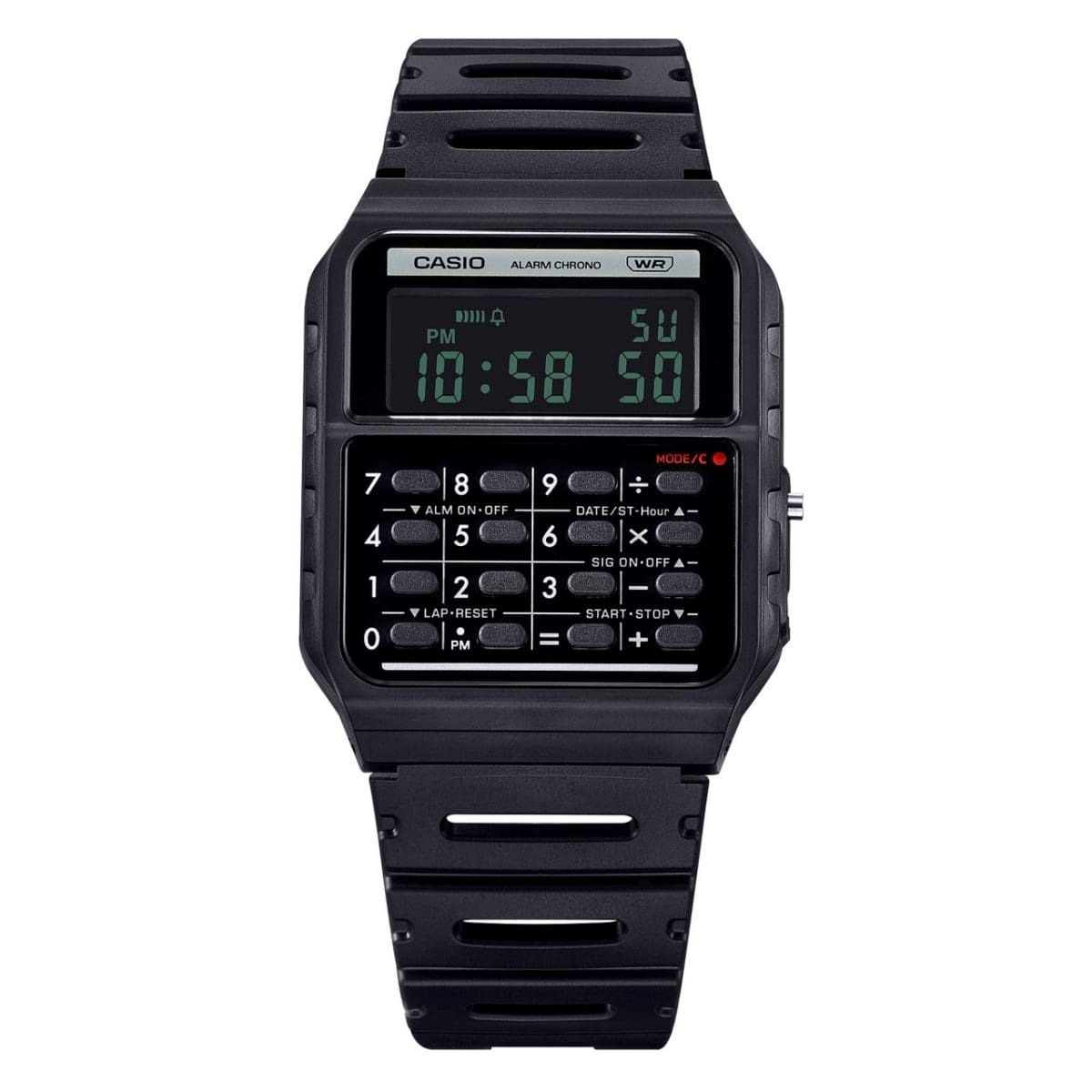 Casio CA-53WB-1B 黑色 方形計算機 復古跳字錶