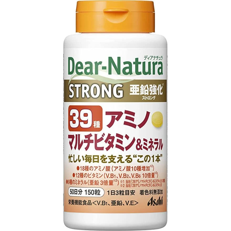 日本 Asahi Dear-Natura STRONG 39種 綜合維他命胺基酸礦物質 100日份 每日營養補給