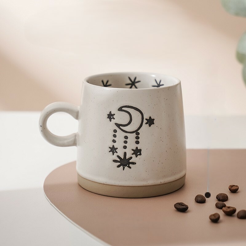 《5175》日式復古彩繪陶瓷馬克杯400ml