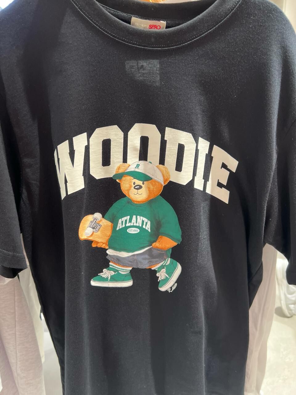 [S] SPAOWOODY HERITAGE SHORT SLEEVE T-SHIRT,BLACK, SPRPE37C51-04-19 (SSP74)