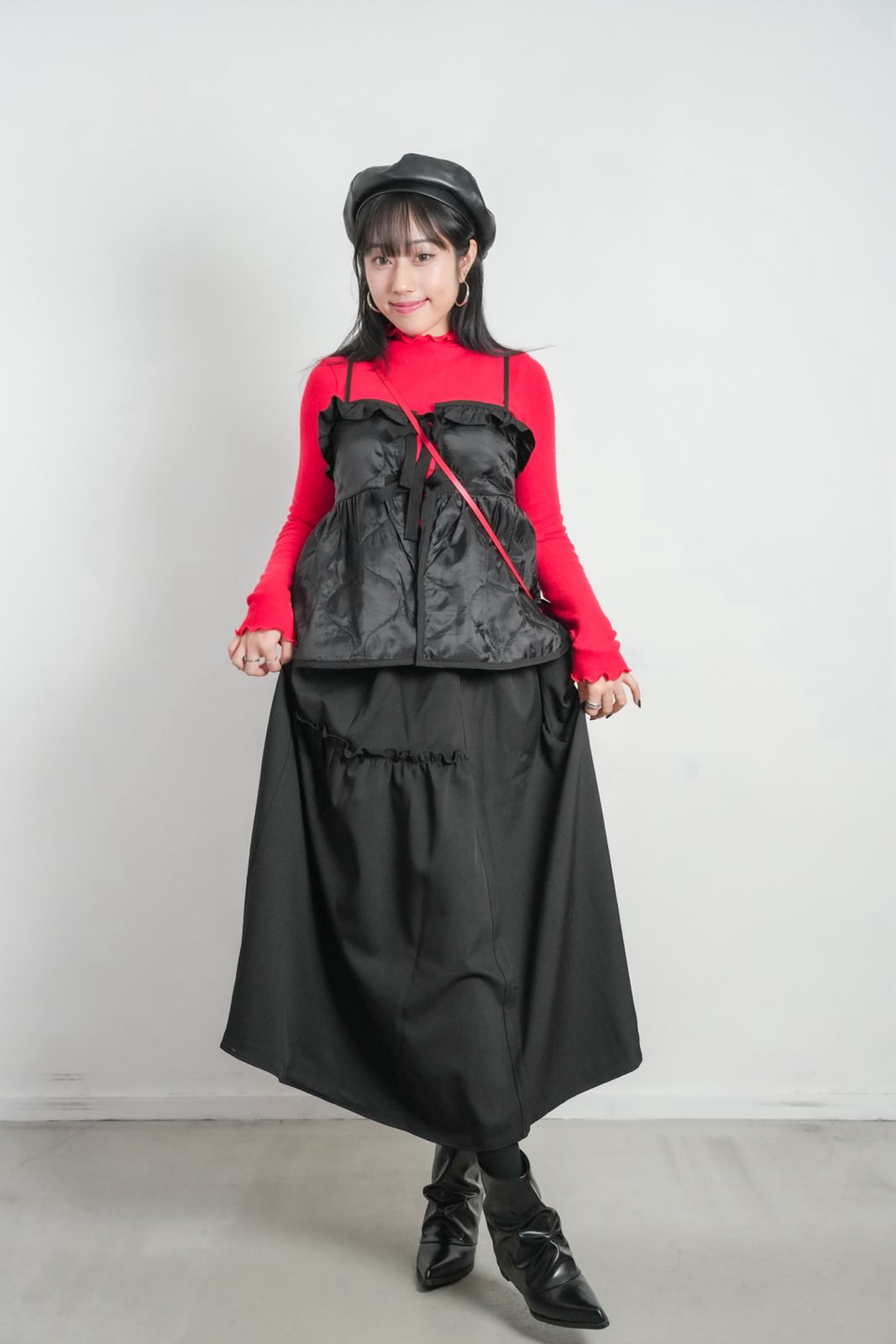FYI Ribbed Flare Skirt