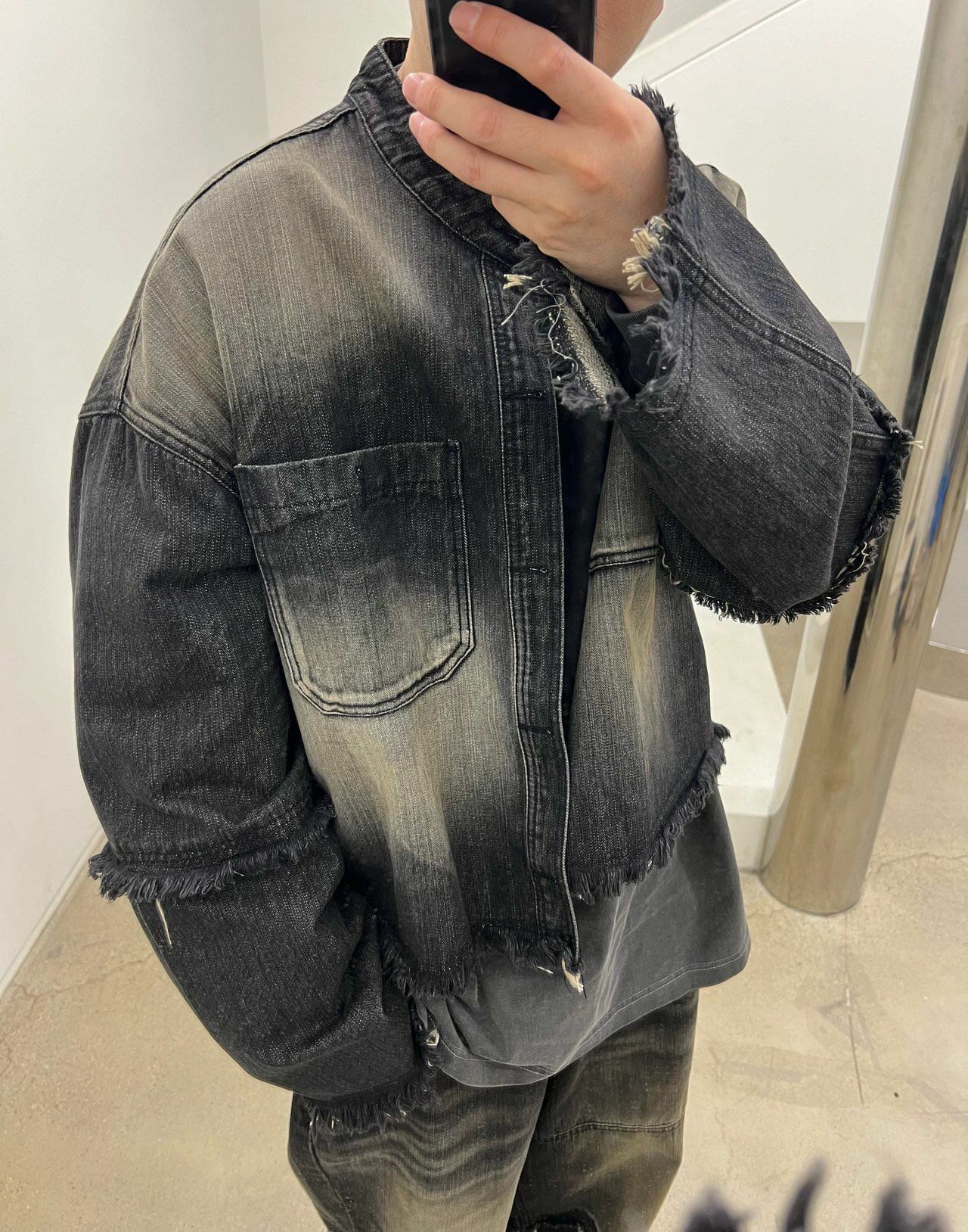 洗水圓領牛仔外套 Votus-070JK