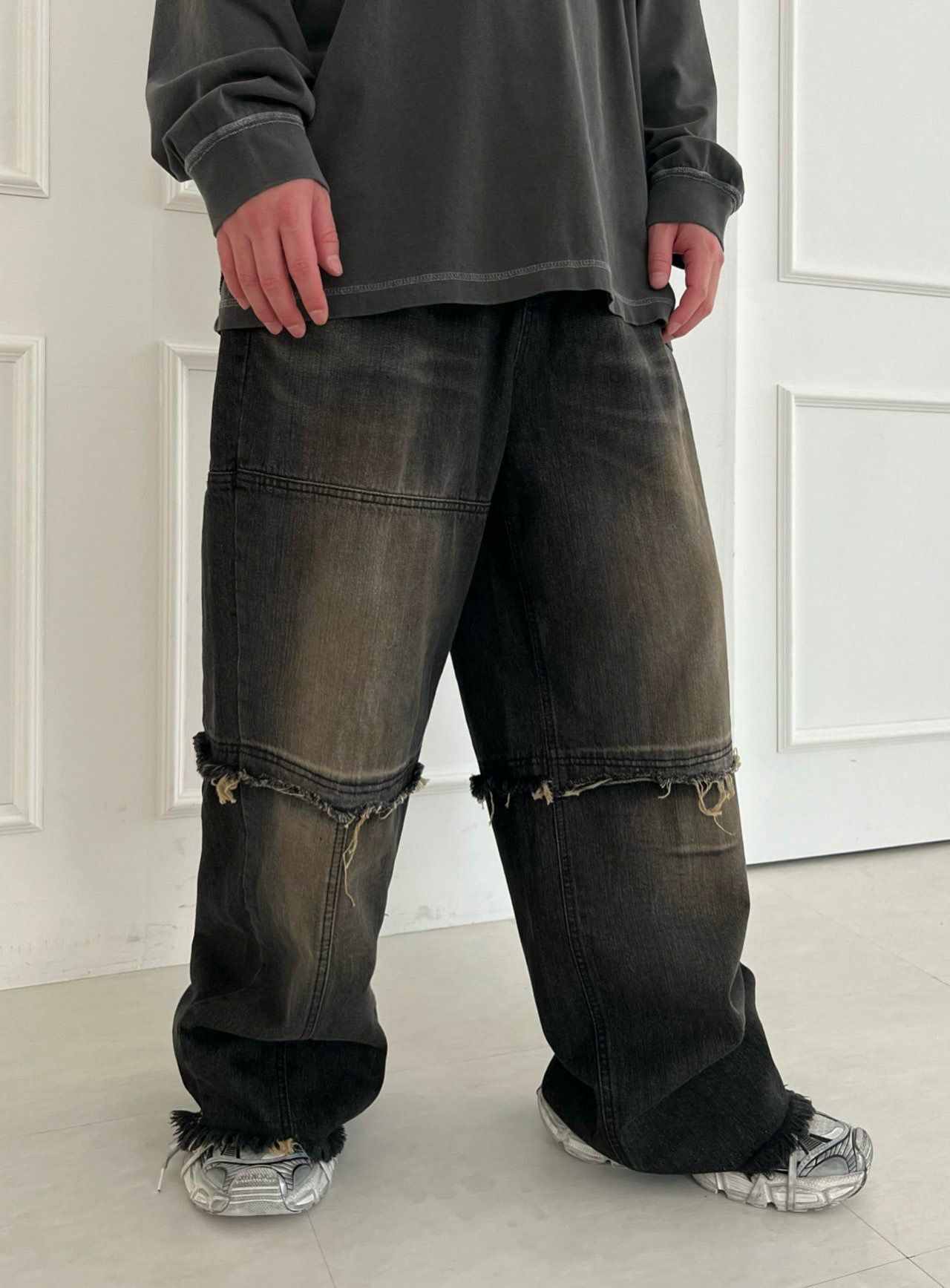 洗水流蘇鬆身牛仔褲 Votus-071P