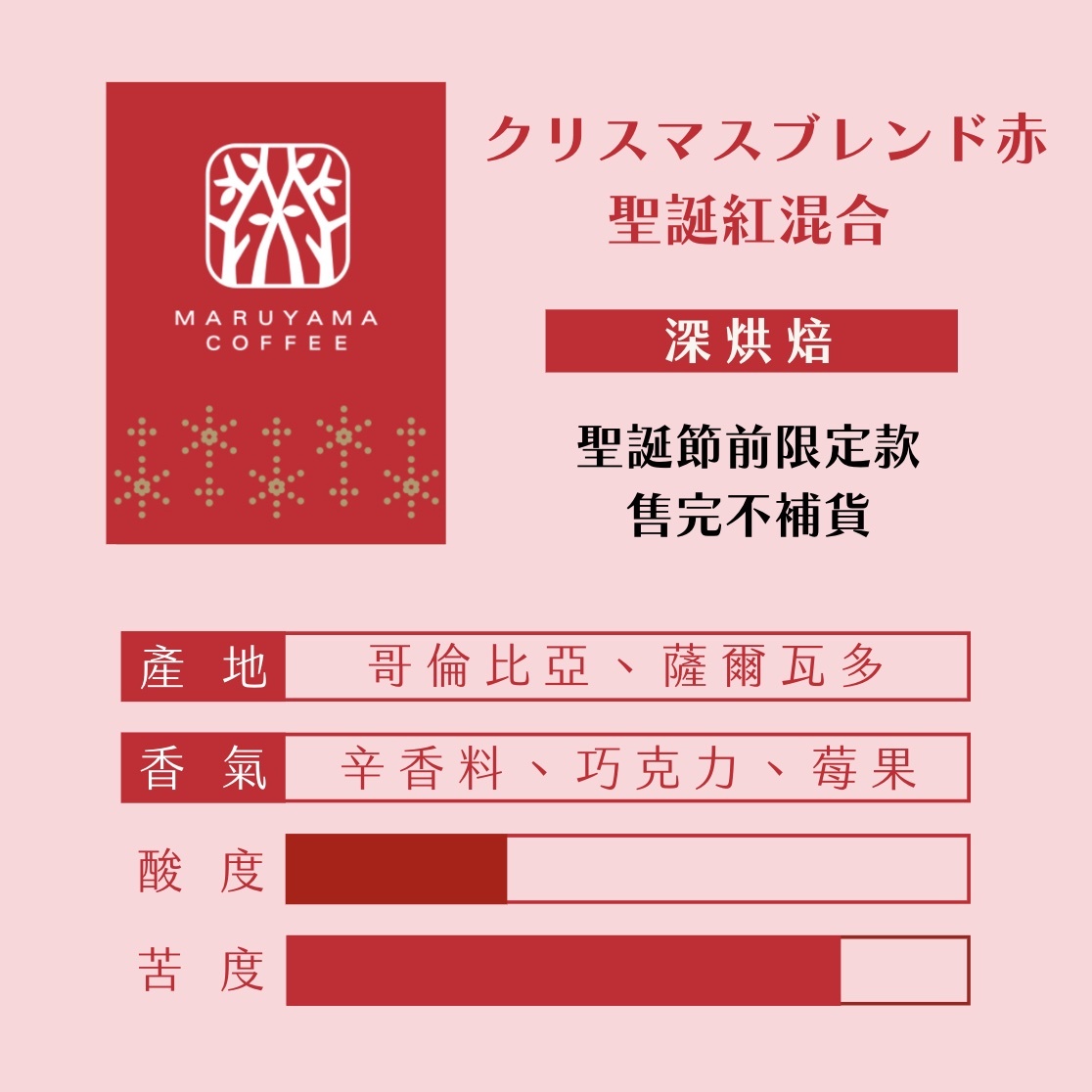 【24H出貨】𝗠𝗮𝗿𝘂𝘆𝗮𝗺𝗮丸山咖啡 聖誕紅混合