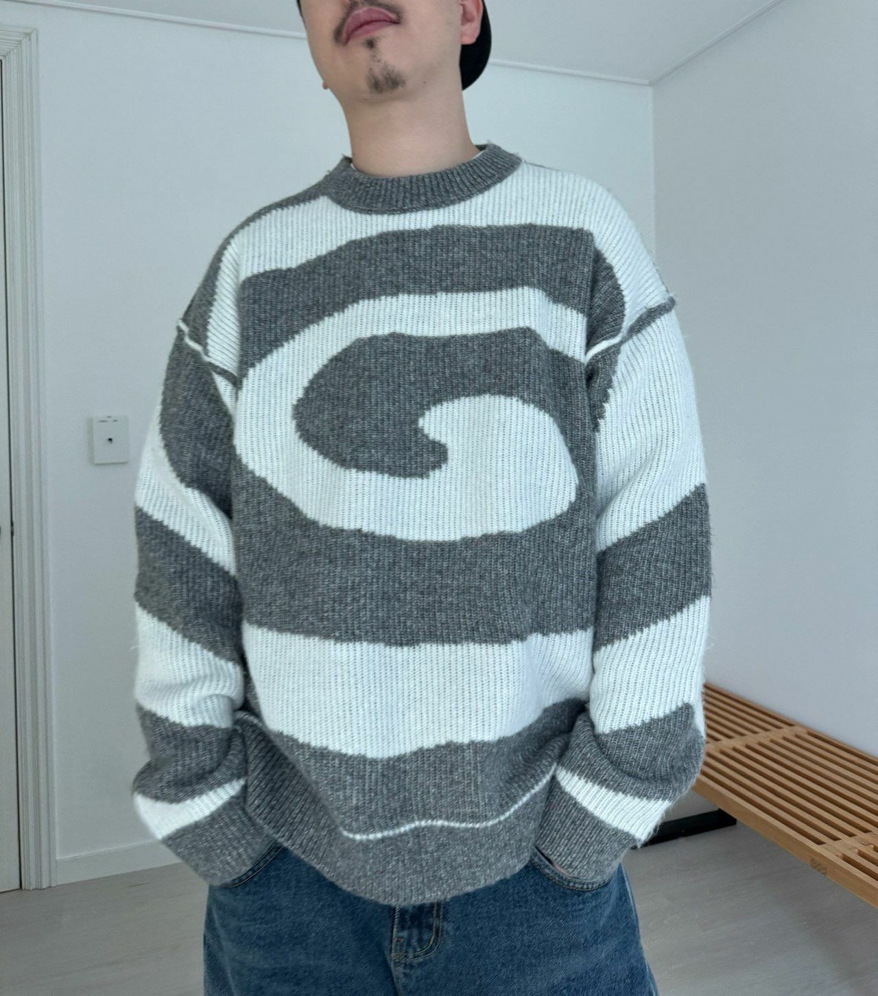 圓領拼色針織衫 Votus-073T