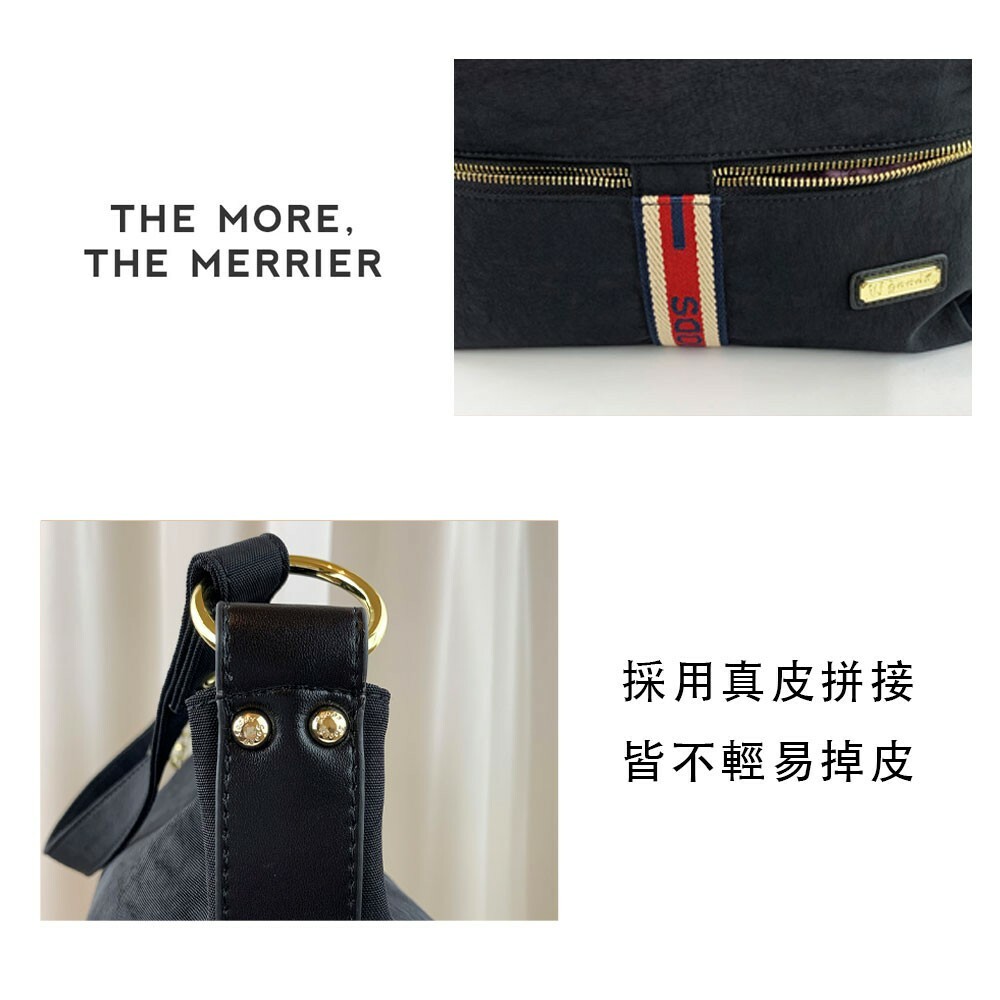 GOODS 卡其織帶 防潑水肩背包 / 側背包 附贈小熊吊飾 2289