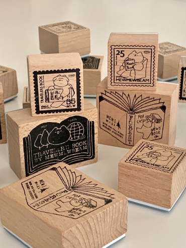 Mewmewbeam｜貓貓復古木頭印章 Ver.1（共三種）