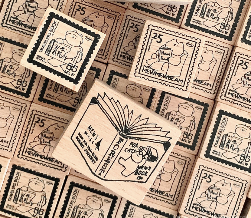 Mewmewbeam｜貓貓復古木頭印章 Ver.1（共三種）