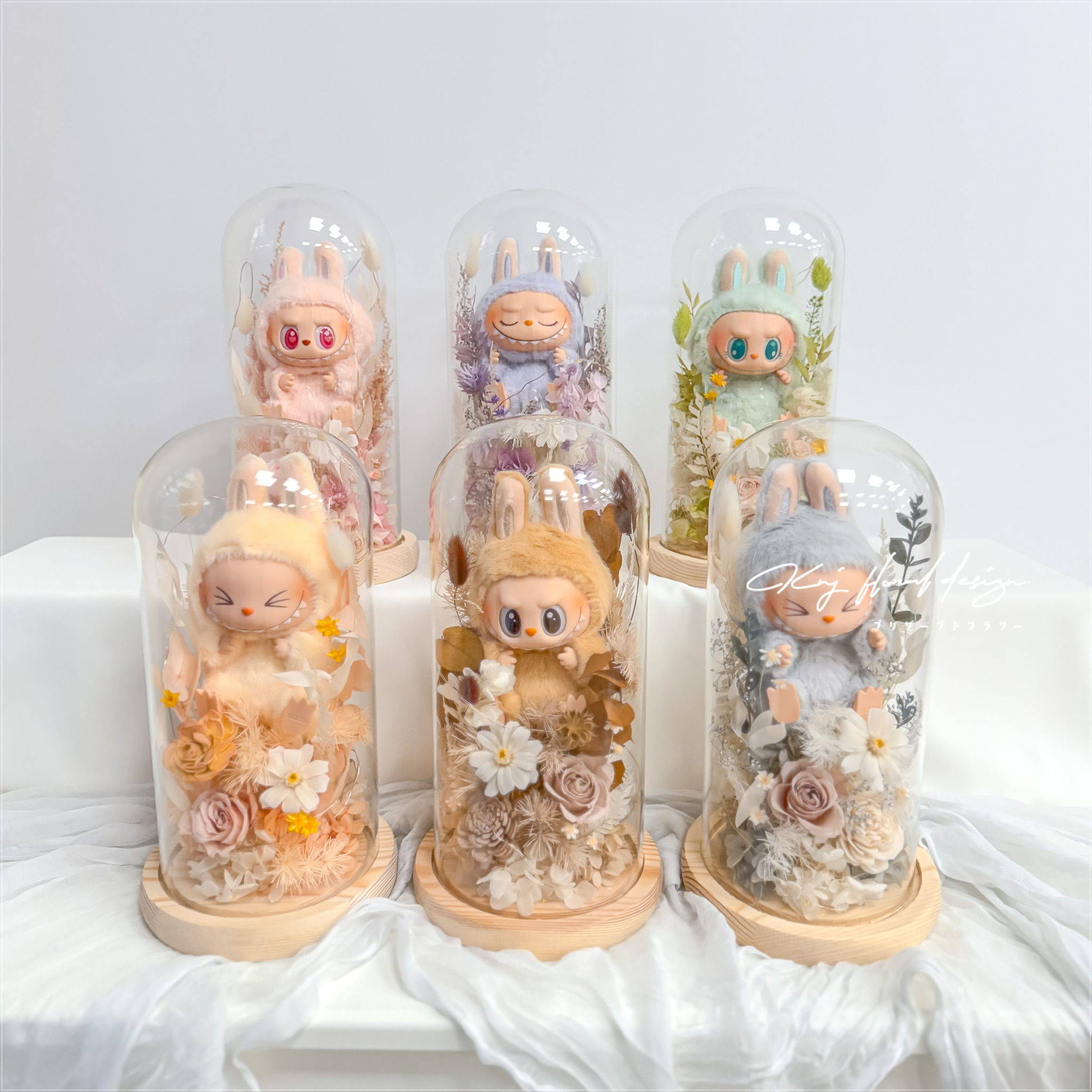 坐坐系列LABUBU永生花玻璃燈盅