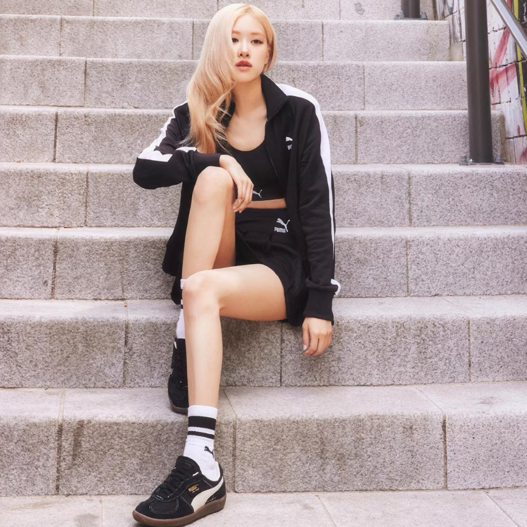 PUMA PALEROM VINTAGE Rosé 朴彩英 代言同款 麂皮 焦糖底 黑色 (男/女同款)