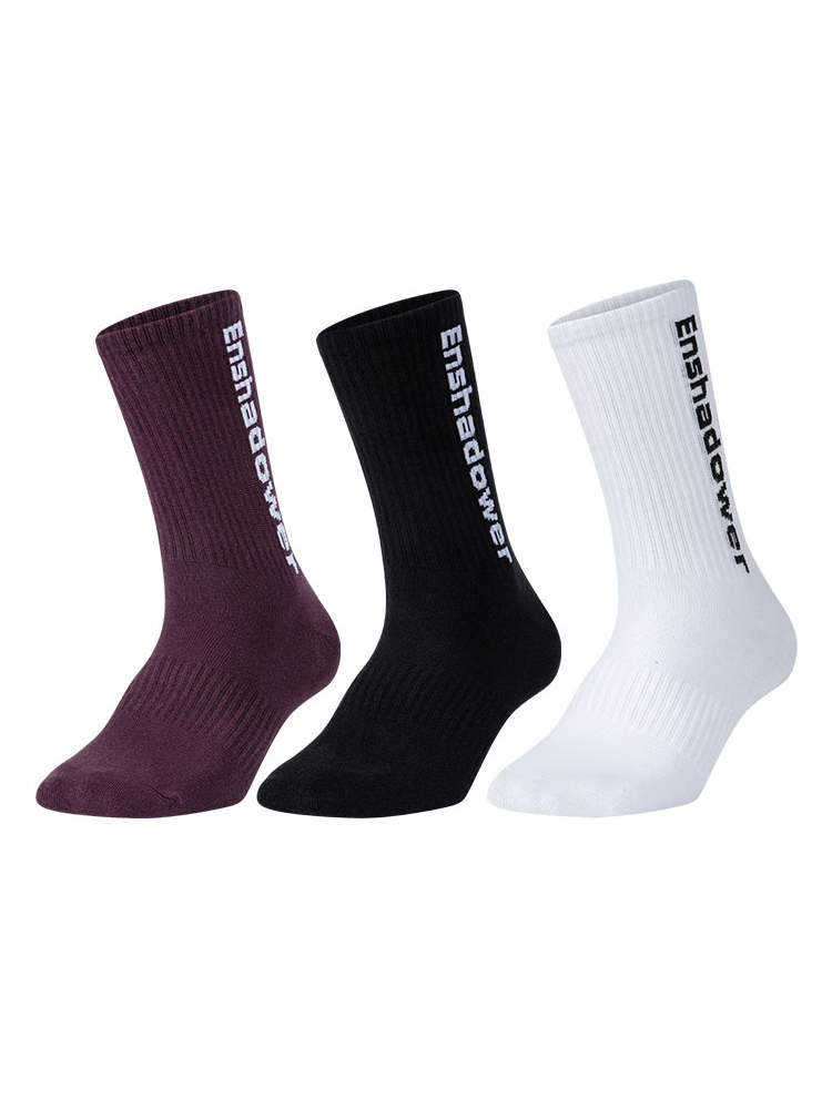 ENshadower隱藏者LOGO字母中筒襪子（三雙裝）