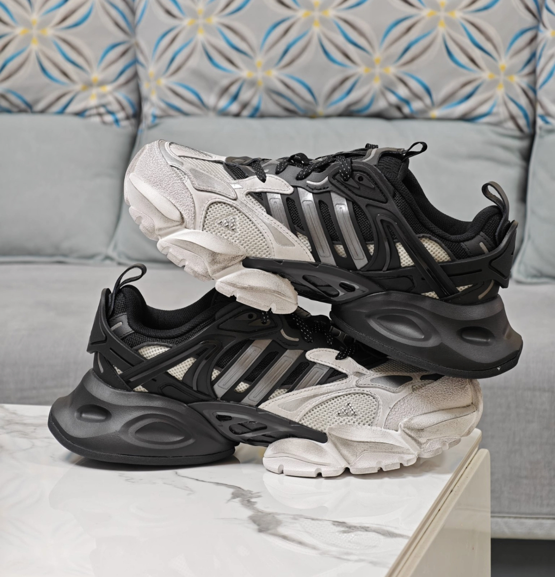 【APAIR】預購 Adidas XLG RUNNER DELUXE 黑灰 仿舊 巴黎世家平替款 JR0861