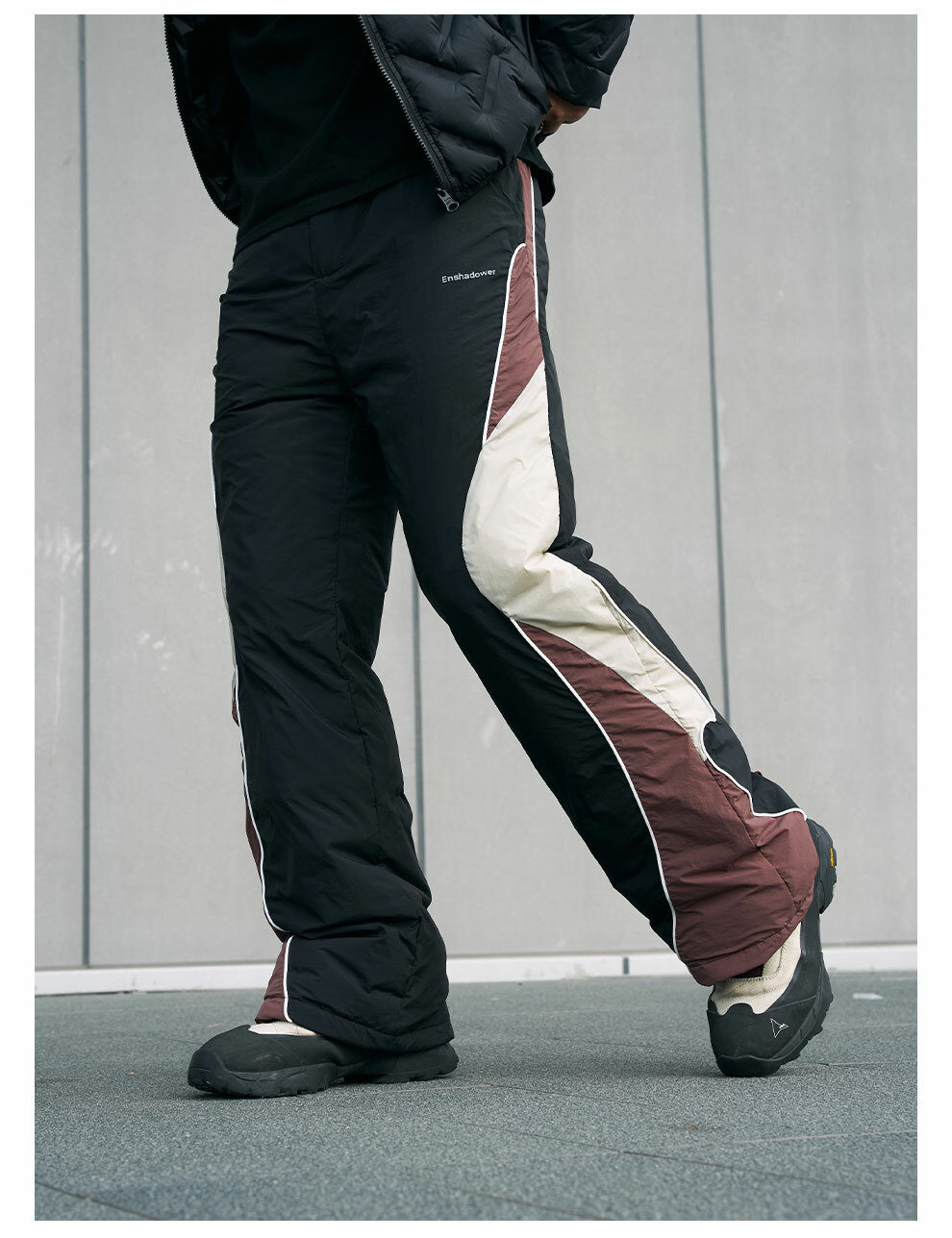 ENshadower隱蔽者 異形結構撞色輕量羽絨褲