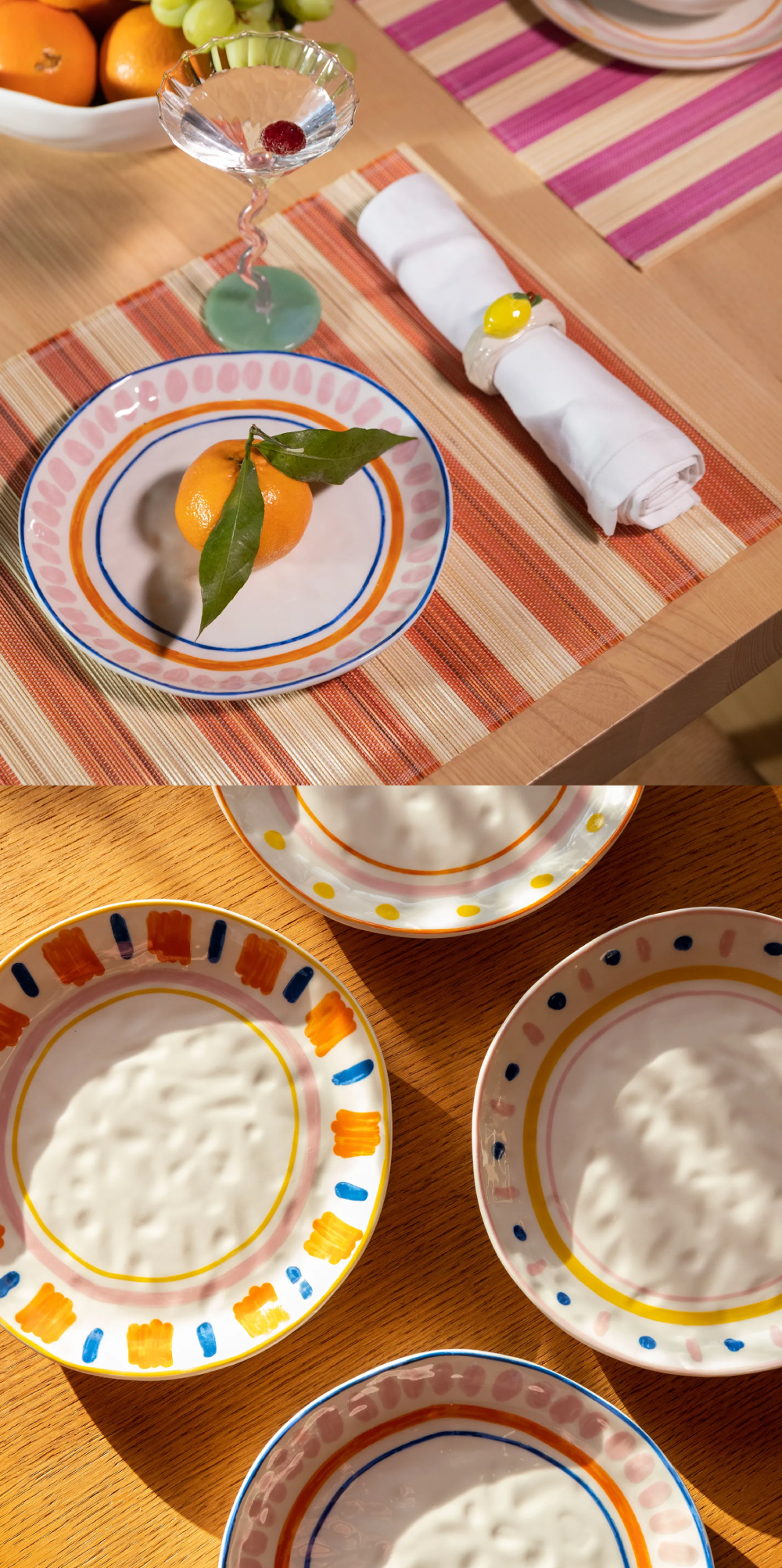 &k的Boavista盤,繽紛色彩與簡單線條及塗鴉,營造歡快活潑的氣氛。