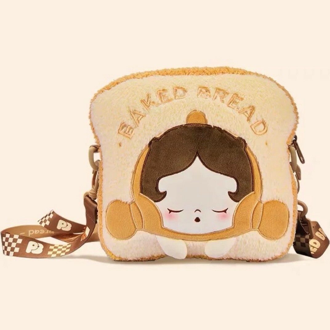 POP MART 泡泡瑪特 泡泡萌粒烤麵包系列 SKULLPANDA 吐司造型 絨毛 斜背小包 -泡泡瑪特城市樂園