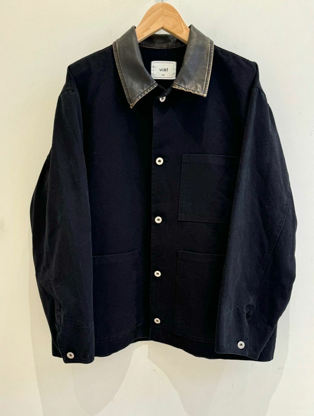 拼皮領開胸外套 VOID-045JK