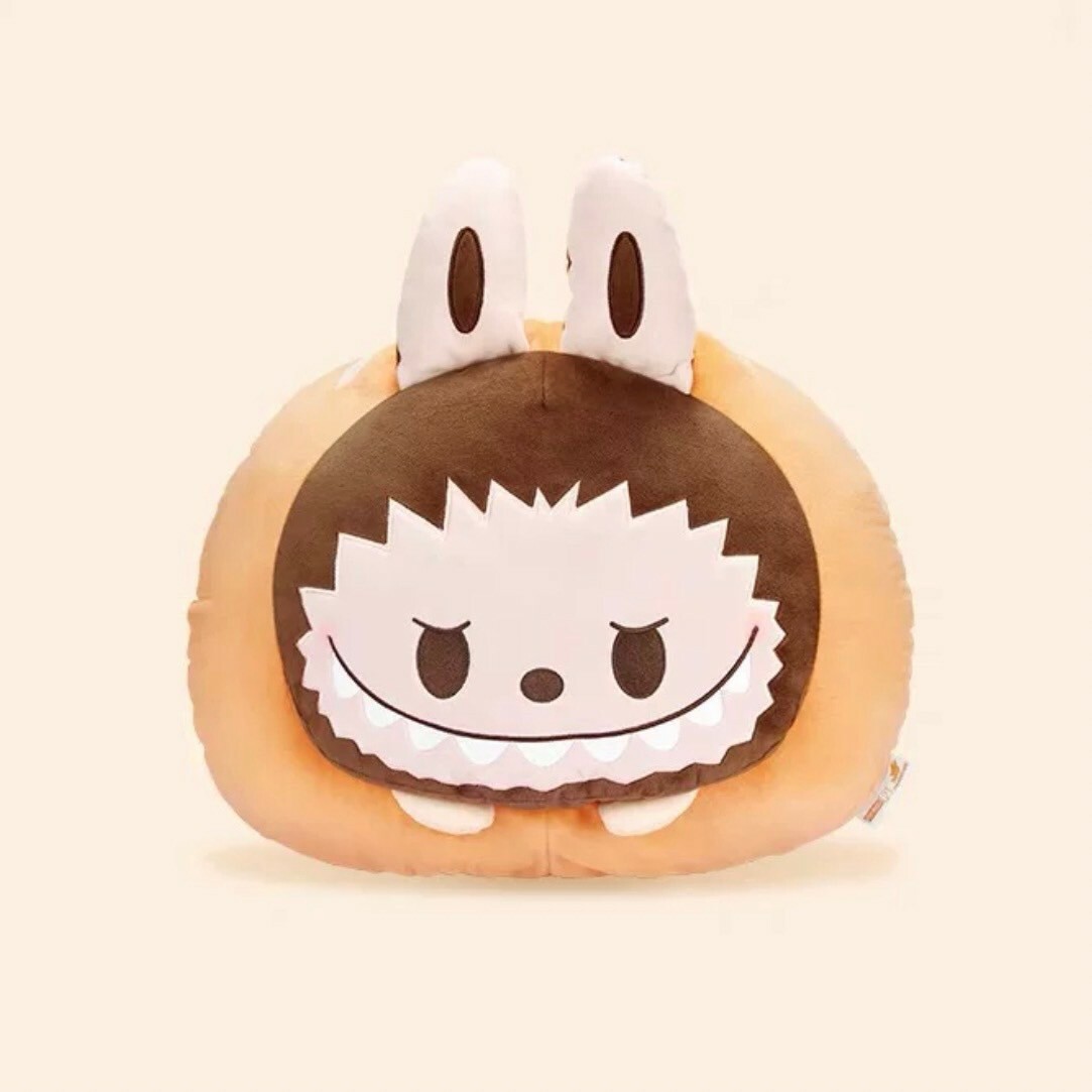 POP MART 泡泡瑪特 泡泡萌粒烤麵包系列 拉布布 Labubu 造型 抱枕 靠墊 -泡泡瑪特城市樂園