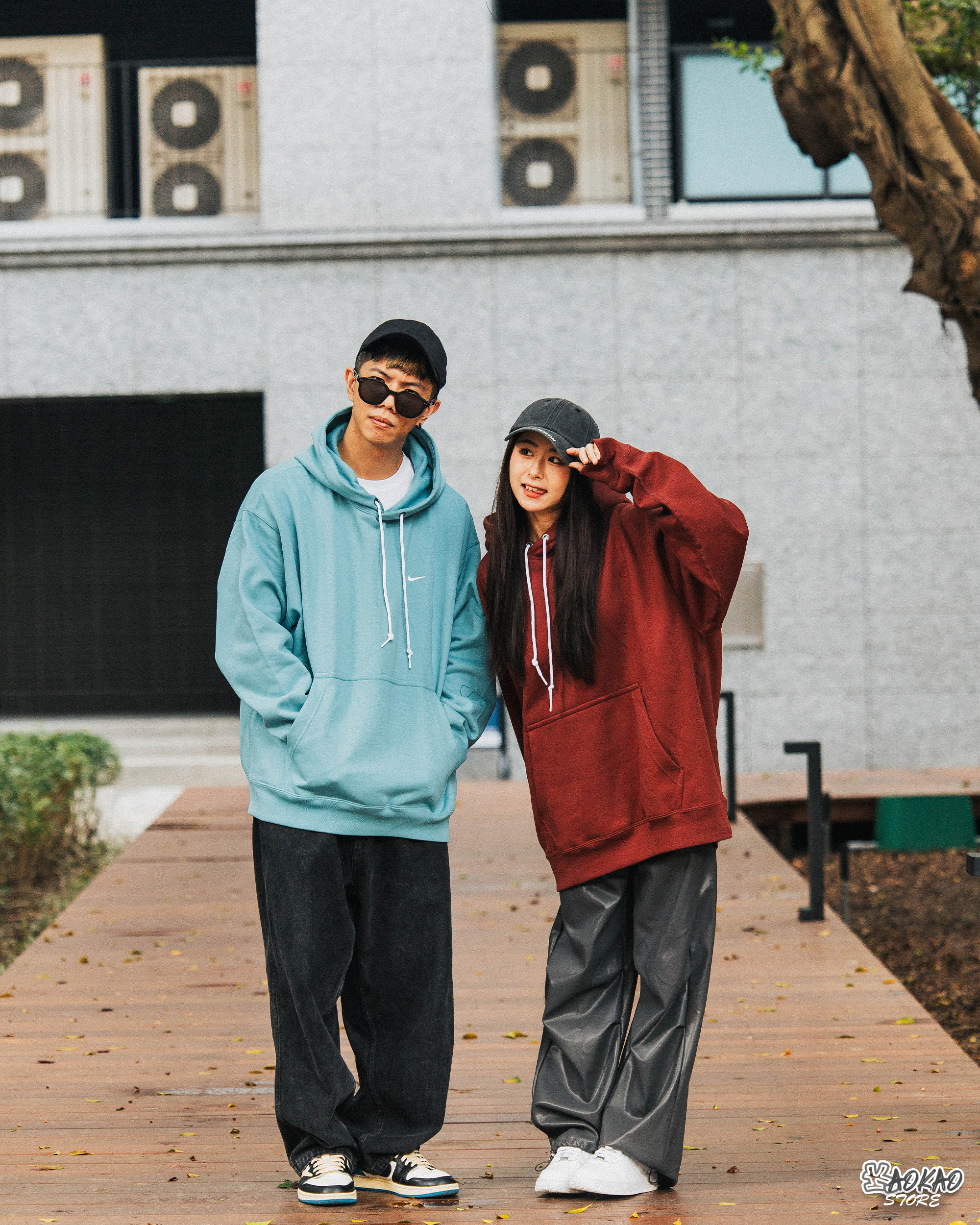 NIKE SOLO SWOOSH 加絨連帽上衣 湖水藍 帽T 素色 男款【DX1355-464/231】