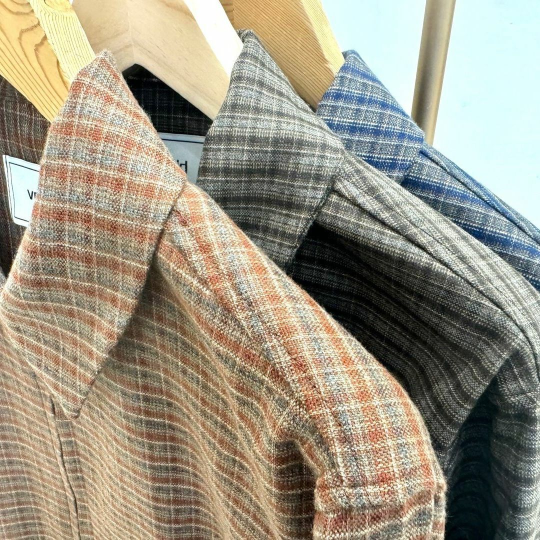 反領格仔拉鍊外套 VOID-047JK