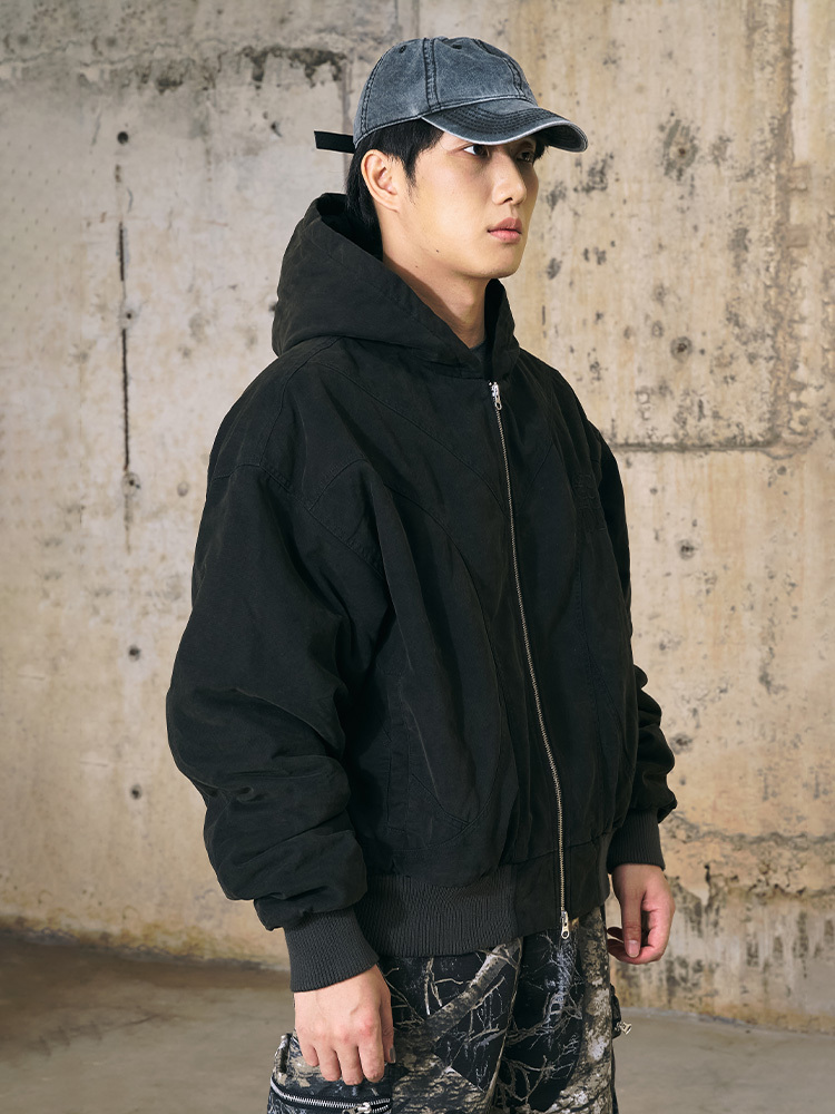 ENshadower隱蔽者 Cleanfit水洗做舊復古結構棉服