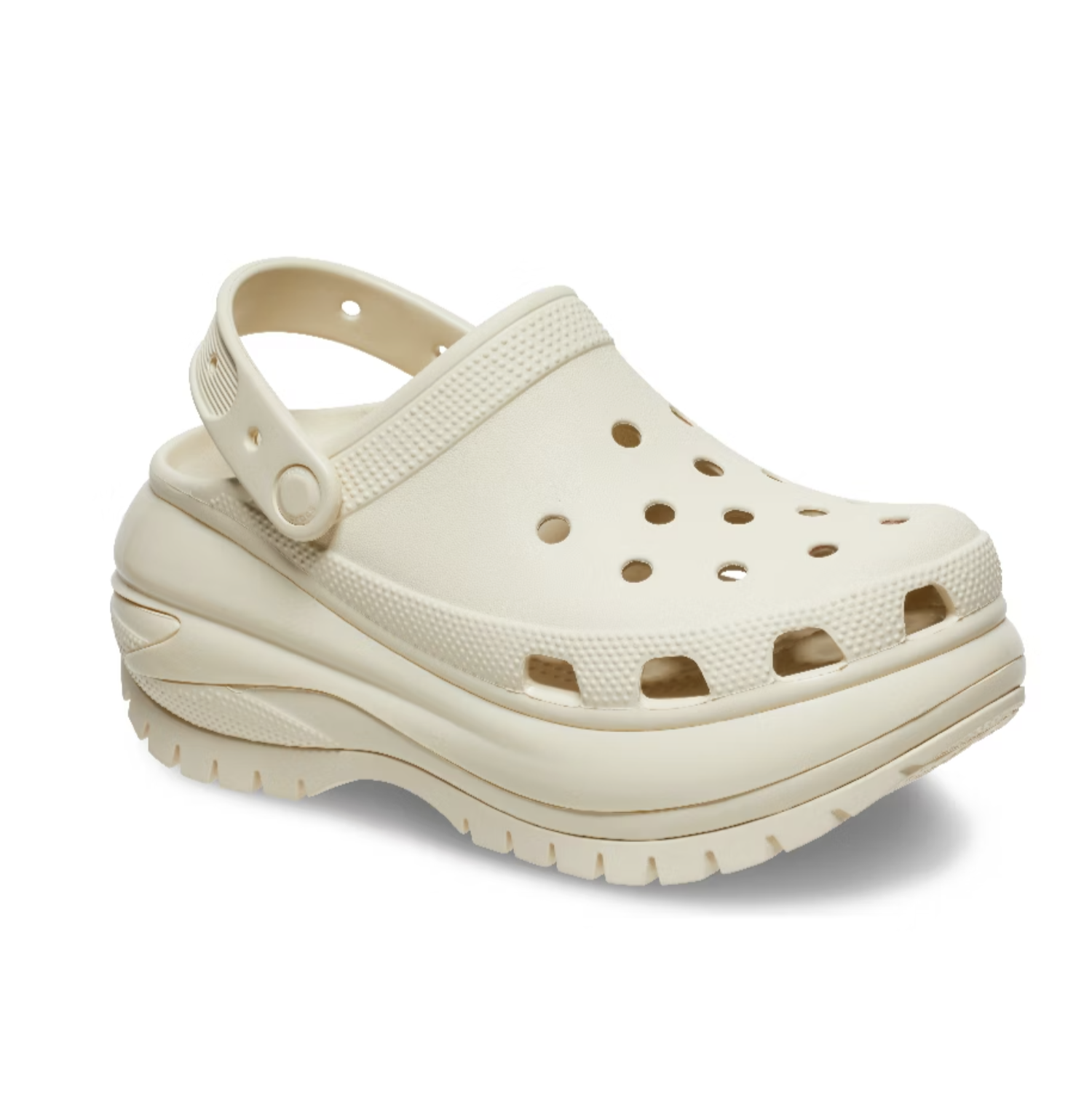 -(C4c)-CROCS MEGA CRUSH CLOG 洞洞鞋 軟膠鞋 厚底鞋 骨白色-207988-2Y2