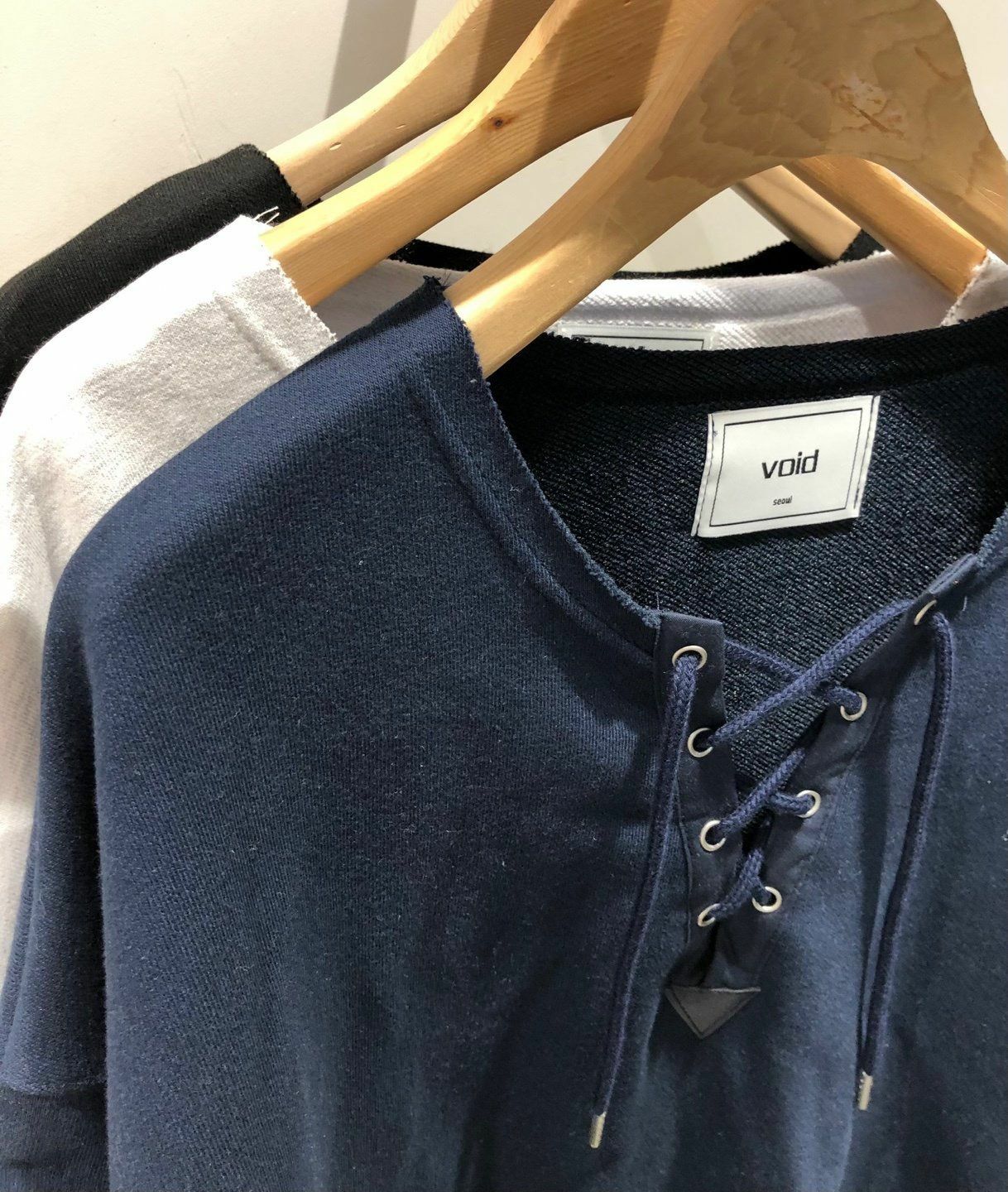 淨色綁繩長袖衫 VOID-056T