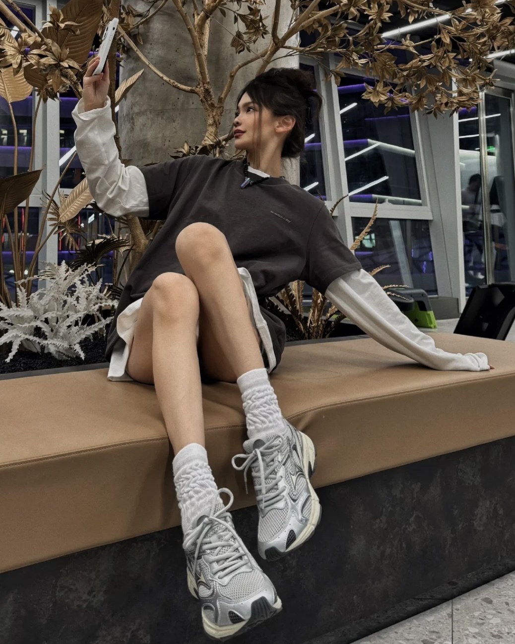 Mizuno Cyclone Speed 2k 慢跑鞋 老爹鞋 網布 異材質 拼接 奶油底 銀灰