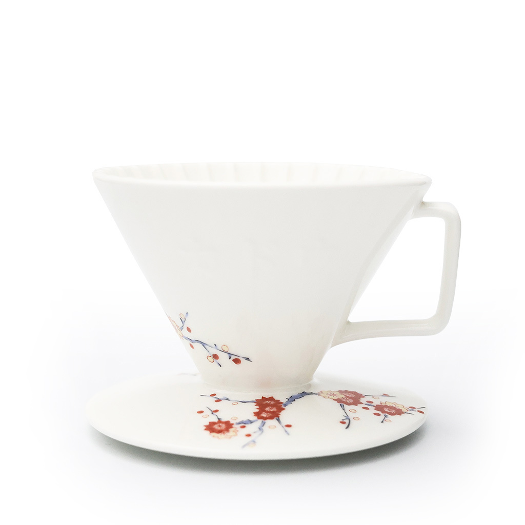 星芒濾杯 錦繪梅紋限定 骨瓷版 陶瓷濾杯 有田燒