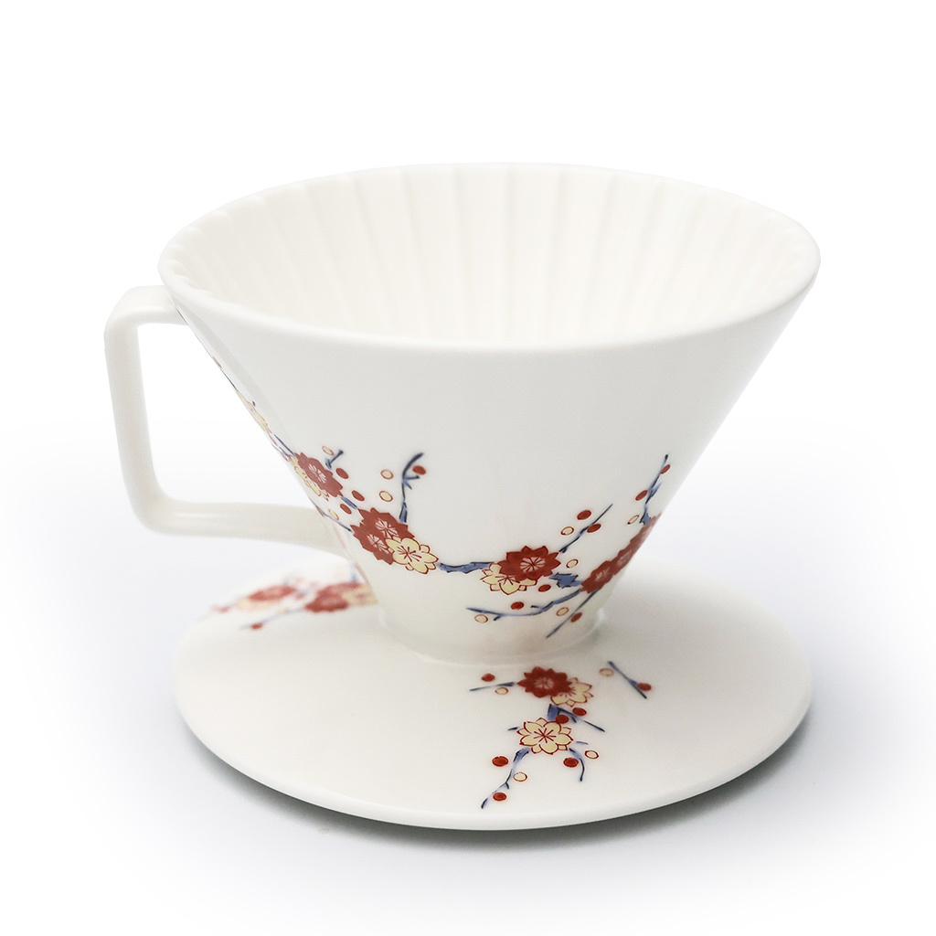 星芒濾杯 錦繪梅紋限定 骨瓷版 陶瓷濾杯 有田燒