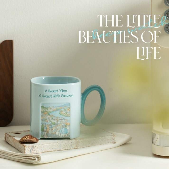 《5179》夢幻彩色城堡陶瓷馬克杯 380ml