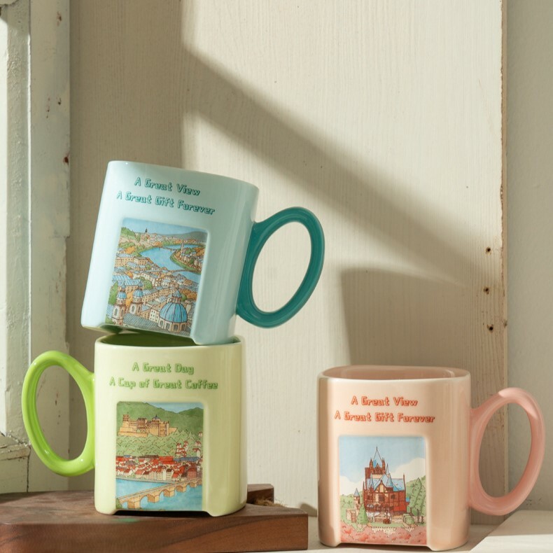 《5179》夢幻彩色城堡陶瓷馬克杯 380ml