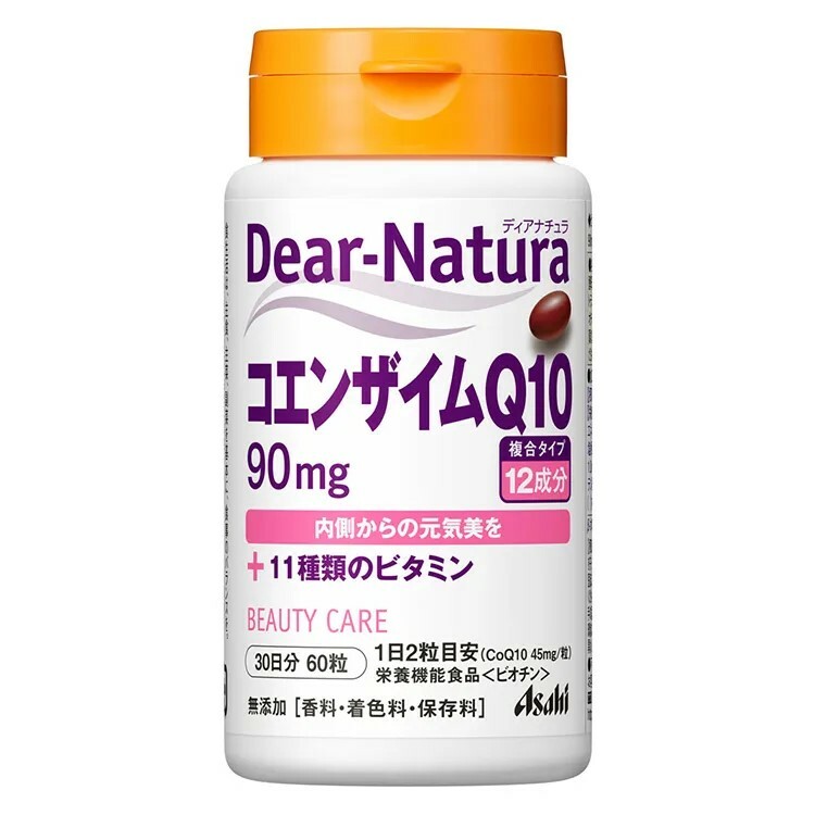 日本 Asahi Dear-Natura 輔酶Q10 90mg｜能量代謝支持・11種維生素日常保健