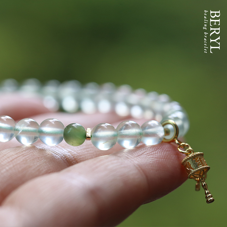 人生卡關時專用｜葡萄石六字真言轉經輪手鍊