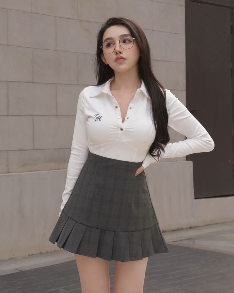 訂製-簡約刺繡polo長袖上衣