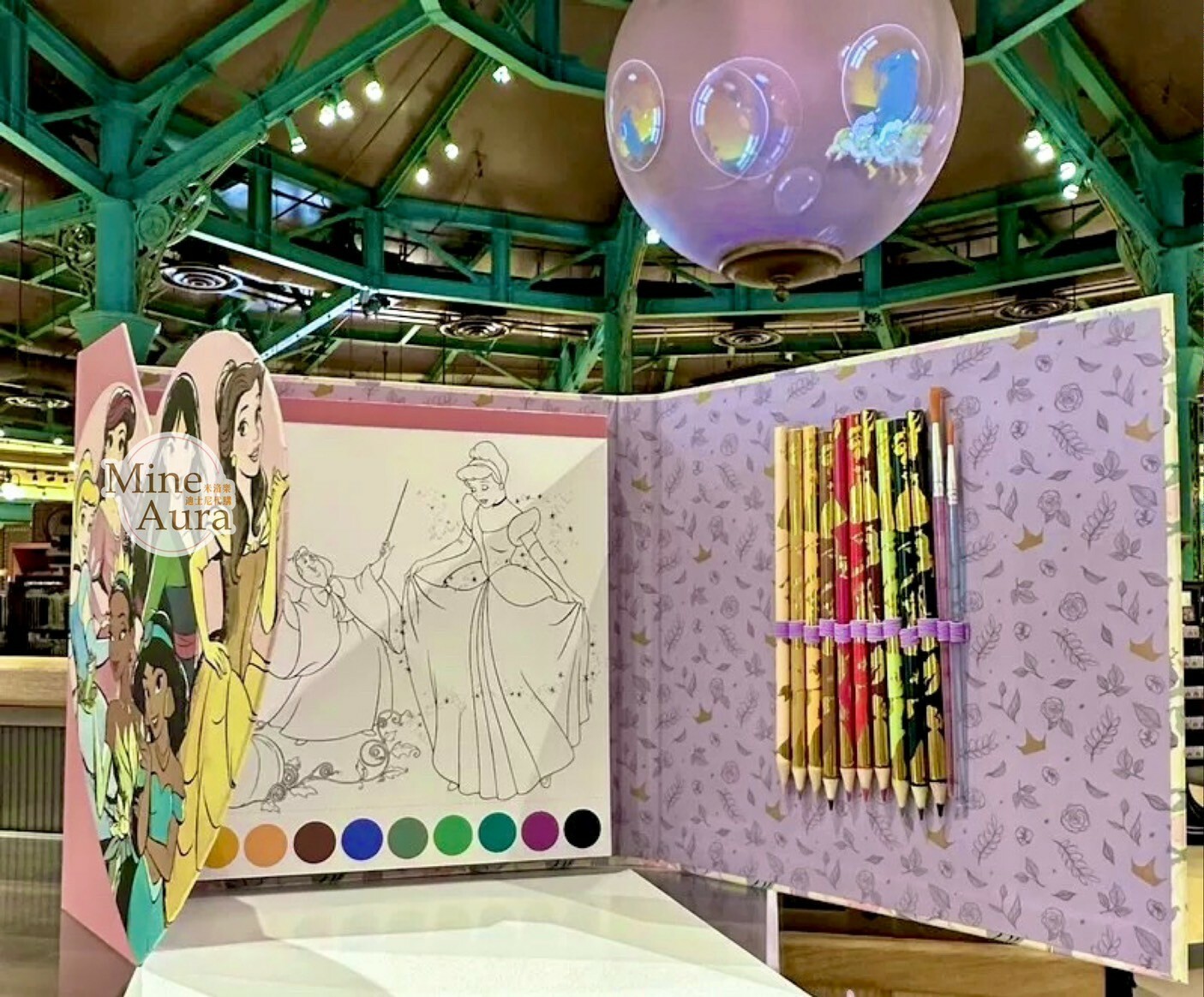 (限時特價) 公主系列 Princess Line 公主集合 色筆+彩繪本組 -上海迪士尼樂園