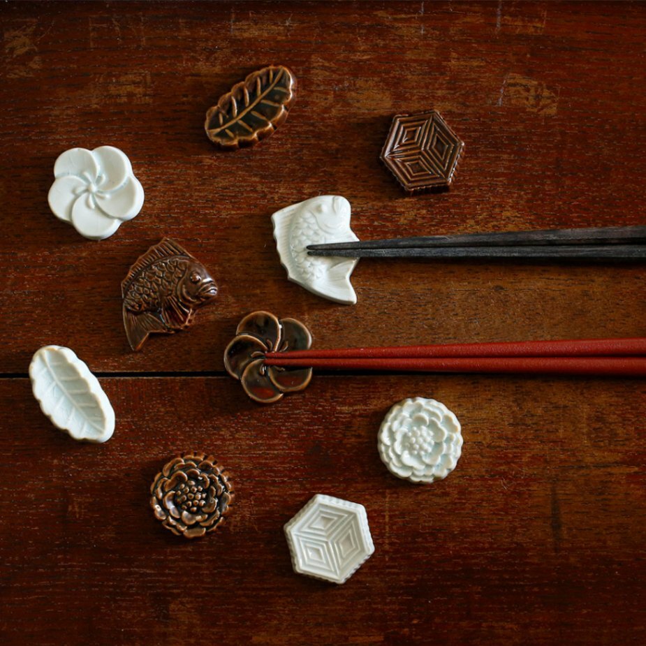 陶燒 落燕箸置 筷架｜日本倉敷意匠